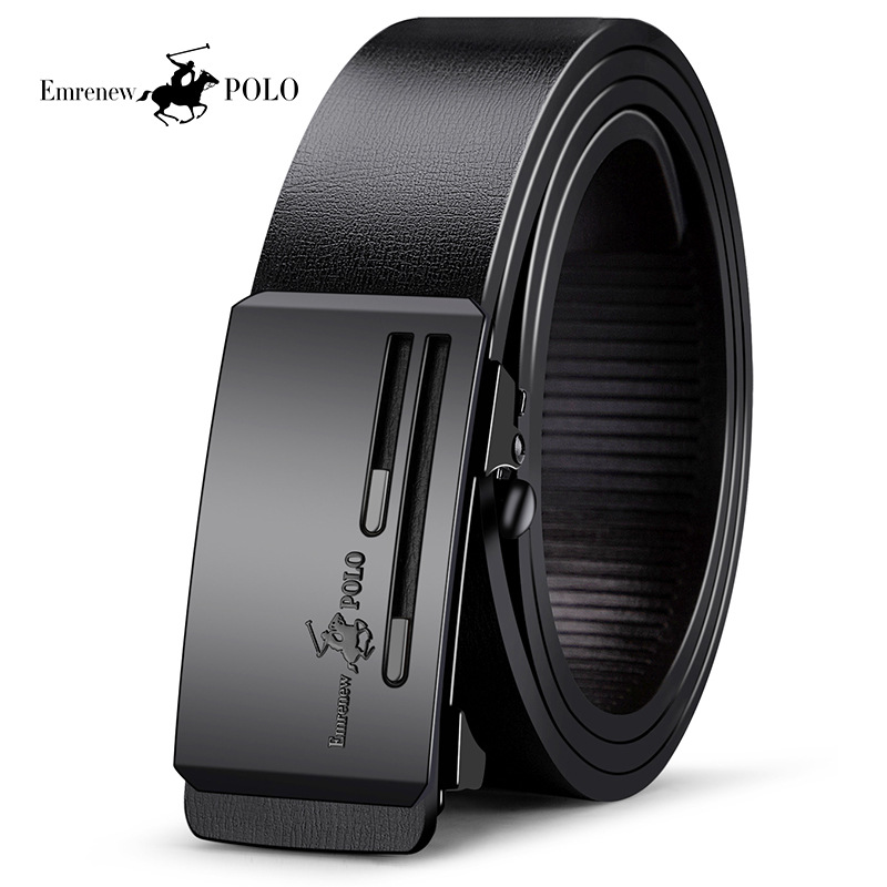 Anpripaul cinturón de cuero de los hombres hebilla automática de Negocios Todo-Fósforo de gama alta de piel de vaca pura pantalones cinturón de moda nuevo