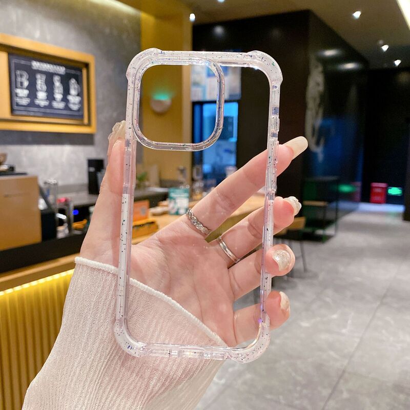 Suitable for Apple 18Promax Personalized Simple Color Dot Iphone17 Mobile Phone Case 16 Transparent Groove 15 Anti-Fall for Women Suitable for Apple 18Promax Personalized Simple Color Dot Iphone17 Mobile Phone Case 16 Transparent Groove 15 Anti-Fall for Women