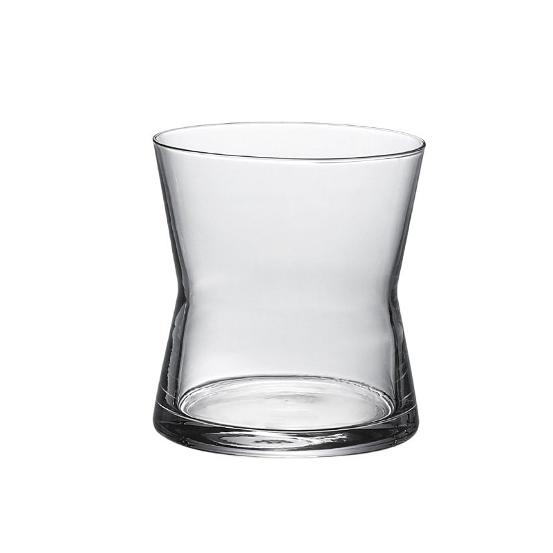 Taza de cristal simple, embudo de cintura de alto valor, taza de café, barra casera, taza de jugo, taza de agua al por mayor