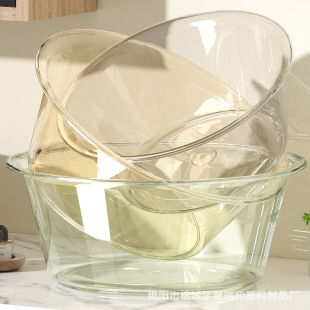Wholesale Printed Thickened Household Plastic Large Round Deepened Transparent Washbasin Student Dormitory Baby Laundry Basin