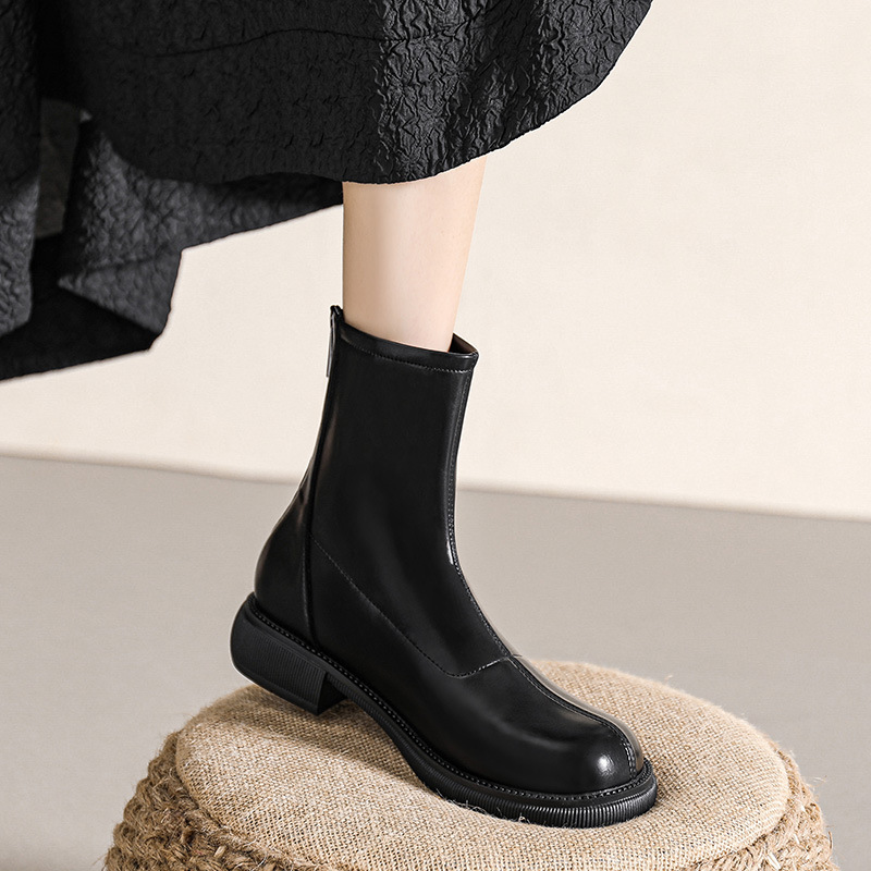 Chelsea Elastic Slim Boots 2026 Winter New Style Big-Toe Boots Slimming Short Boots Women's Martin Boots Women's Large Size Shoes Chelsea Elastic Slim Boots 2026 Winter New Style Big-Toe Boots Slimming Short Boots Women's Martin Boots Women's Large Size Shoes