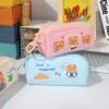 Brand high quality pencil case, cute capacious storage bag with zipper for elementary school students, new collection