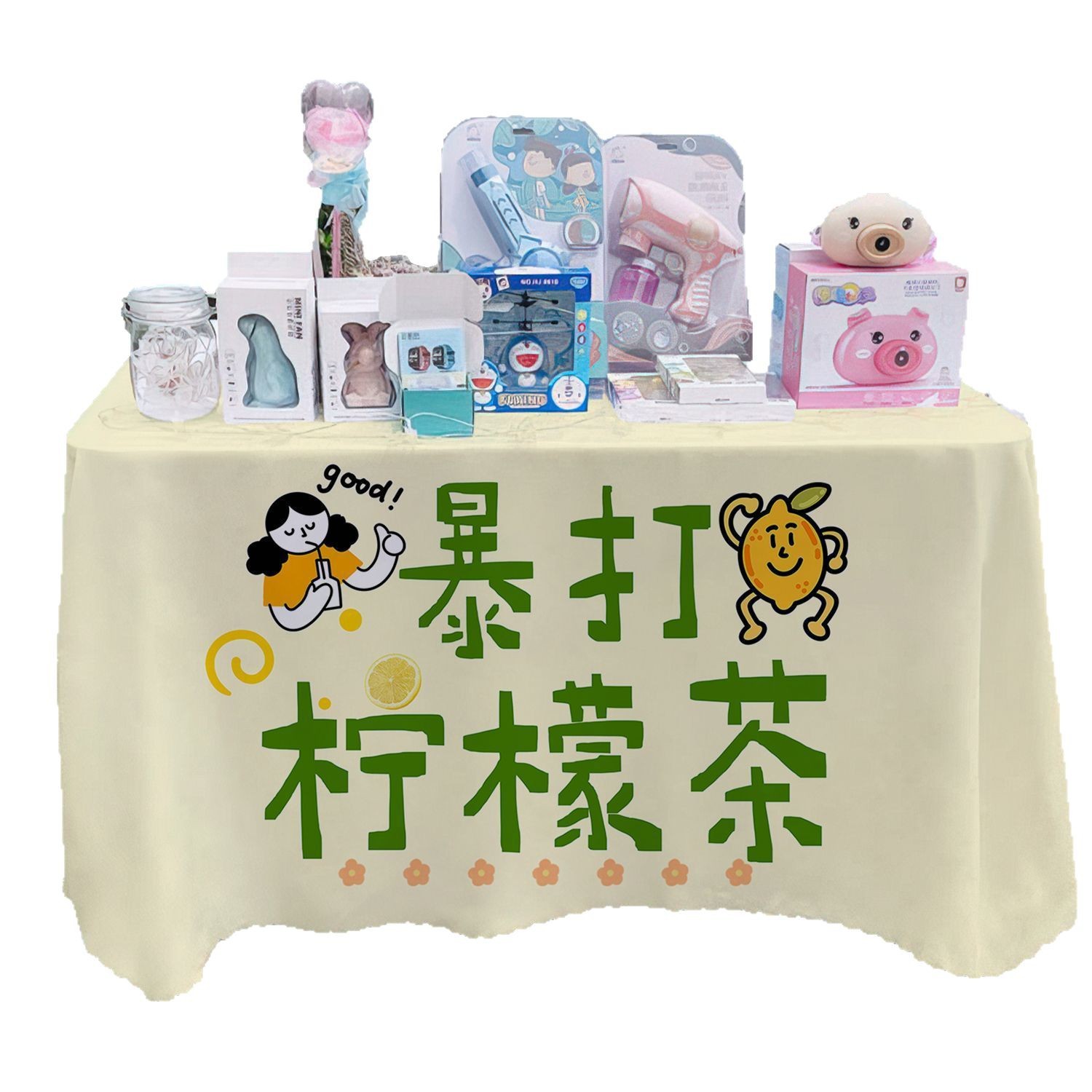 Mantel de té de limón hecho a mano