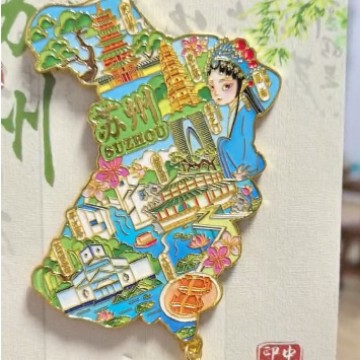 蘇州シリーズ冷蔵庫マグネット都市文化創造旅行お土産木製磁気ステッカー国民トレンドオリジナル工芸品|undefined