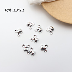 亞克力環保熊頭銀色電鍍暴力熊頭貼片亞克力配件手機殼服裝材料