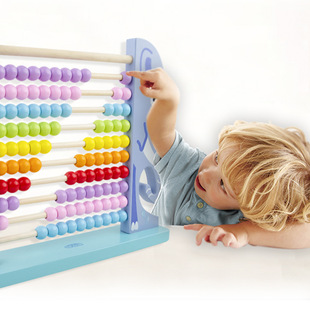 Children's Elephant Colorful Computing Rack Ten-gear Bead Wooden Toys Infant Early Education Math Toys Teaching Aids Wholesale