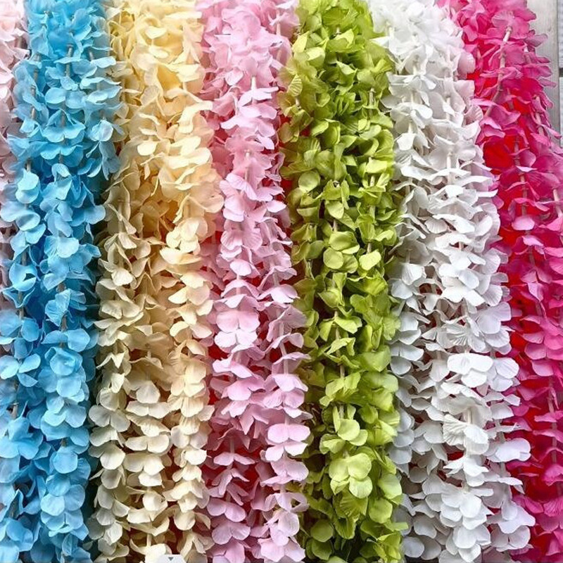 Simulation orchid string wisteria flower strip hydrangea string simulation flower string hanging wedding wedding decoration photography props 