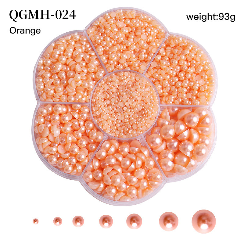 20色パールネイルアクセサリー7格梅の花ボックスカラー半円真珠アクセサリー2/3/4/5/6/8/10mm|undefined