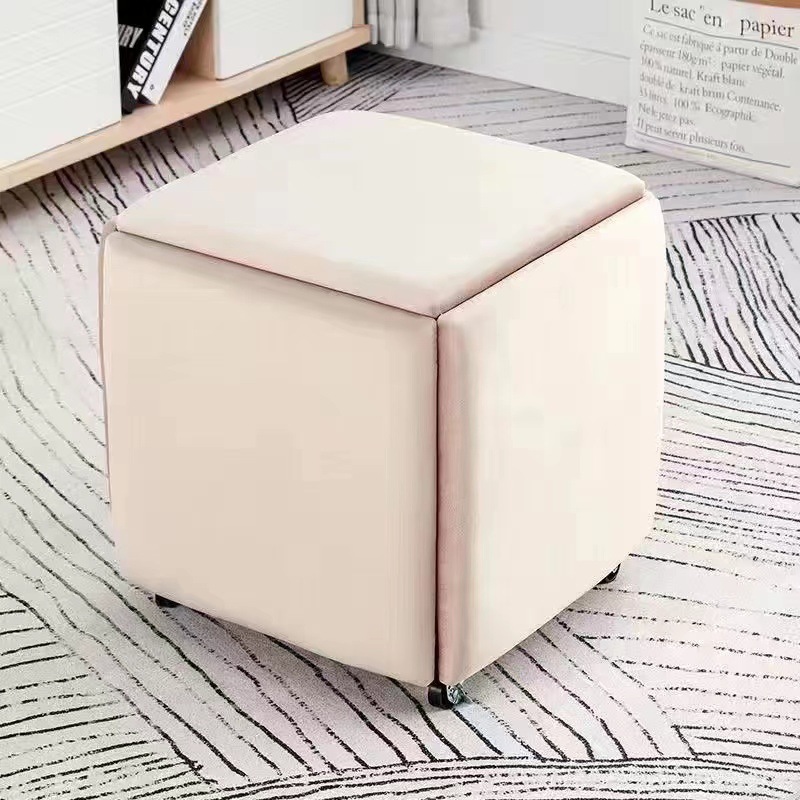 Nórdico multifuncional taburete de sofá Rubik 5 en 1 taburete bajo taburete de cambio de zapatos casero taburete red taburete de mesa de té sala de estar