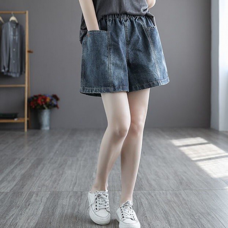 Denim Shorts Women's Summer Thin Wide Leg Loose Tight High Waist Student Slimming Look Plus Fat Plus Size Women's Clothing 100kg Fat Mm Denim Shorts Women's Summer Thin Wide Leg Loose Tight High Waist Student Slimming Look Plus Fat Plus Size Women's Clothing 100kg Fat Mm