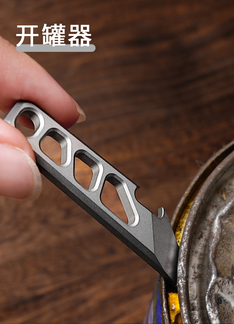 NEUE MINI TC4 Titan Legierung Brecheisen Flaschenöffner Maßstab Sechskantschlüssel EDC Outdoor Werkzeuge Multifunktions Camping Ausrüstung – Detail 6