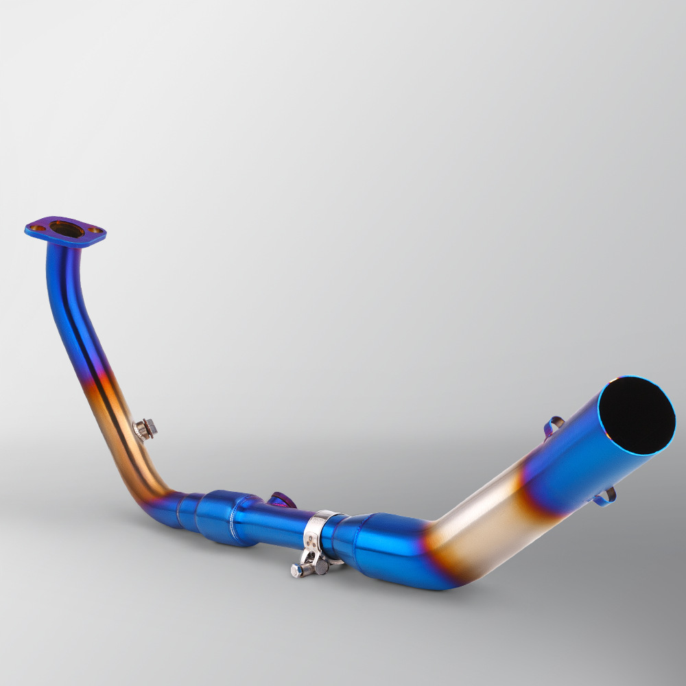 Motorcycle modification is suitable for MT15/R15 4V double oxygen port front exhaust pipe stainless steel special car