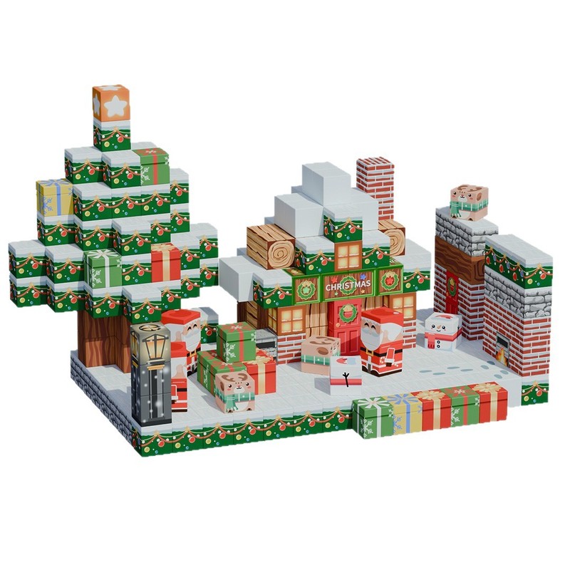 クロスボーダー Amazon My mc World 磁気ブロック クリスマス磁気ピース 子供用 DIY 磁気ビルディングブロックおもちゃ|undefined