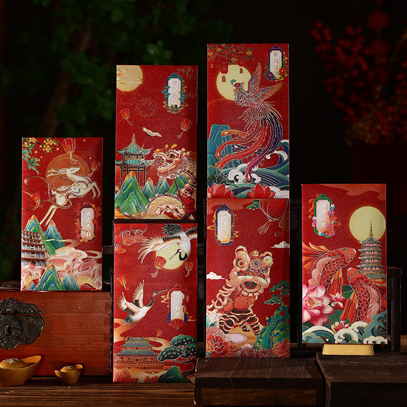 li fu ji red pocket for lucky money 2026 new year of horse spring festival ancient style li wei feng imperial palace national style new year lucky large batch