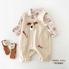 2025新型赤ちゃん服春秋背もたれズボンセット一歳男の子赤ちゃん小月齢洋気分体春服