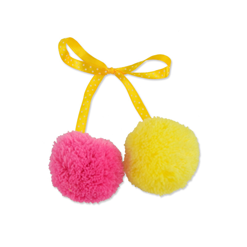 鞋材配件开司米双色毛球彩色丙纶毛绒球毛球挂件