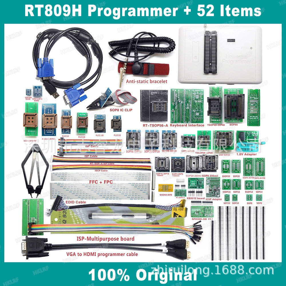 52 набора программатор iFix RT809H, сжигание NAND EMMC EC MCU NOR