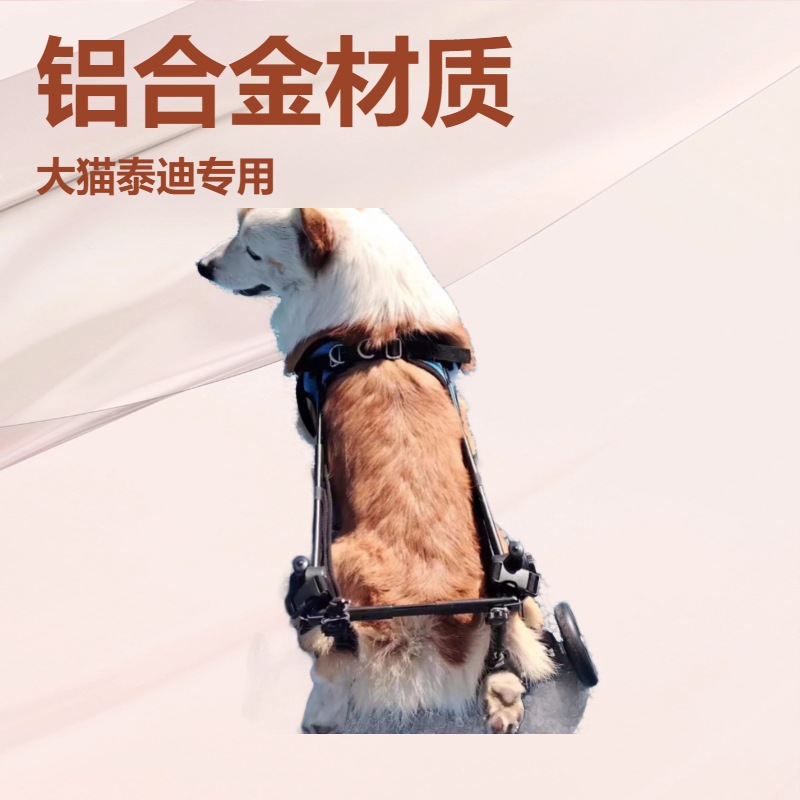 Silla de Ruedas para Perros de Metal Plegable, Multifuncional para Rehabilitación de Perros