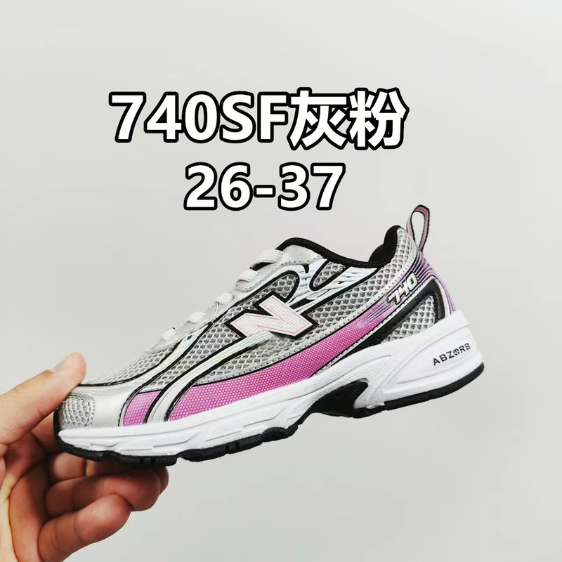 莆田童鞋 NB 740童鞋2025春秋新款男女童松紧带运动鞋一件代发|undefined