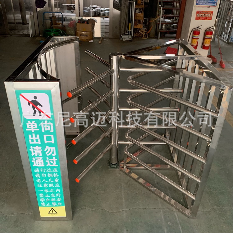 尼高迈现货梳状栏杆闸机 单位只进不出半高旋转摆闸门 矩形单限闸