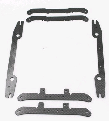 自制碳纤维 四驱车升级改装配件  双钻17266同款碳纤维神剑护架