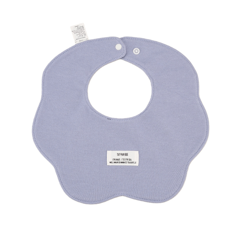 Babero Impermeable en Forma de Pétalo para Bebés de Algodón