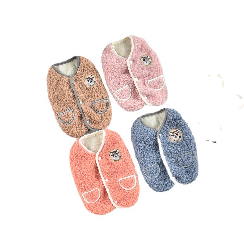 Новая одежда для домашних животных Осенний утолщенный теплый милый жилет на флисовой подкладке Тедди Фаду Панда Одежда для кошек и собак Осень