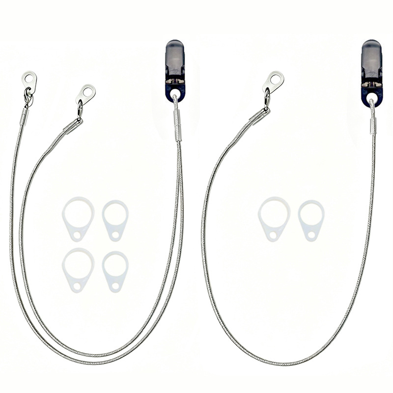 Cordón Antipérdida para Audífono Retroauricular de PP con Anillo de Silicona para Niños y Personas Mayores