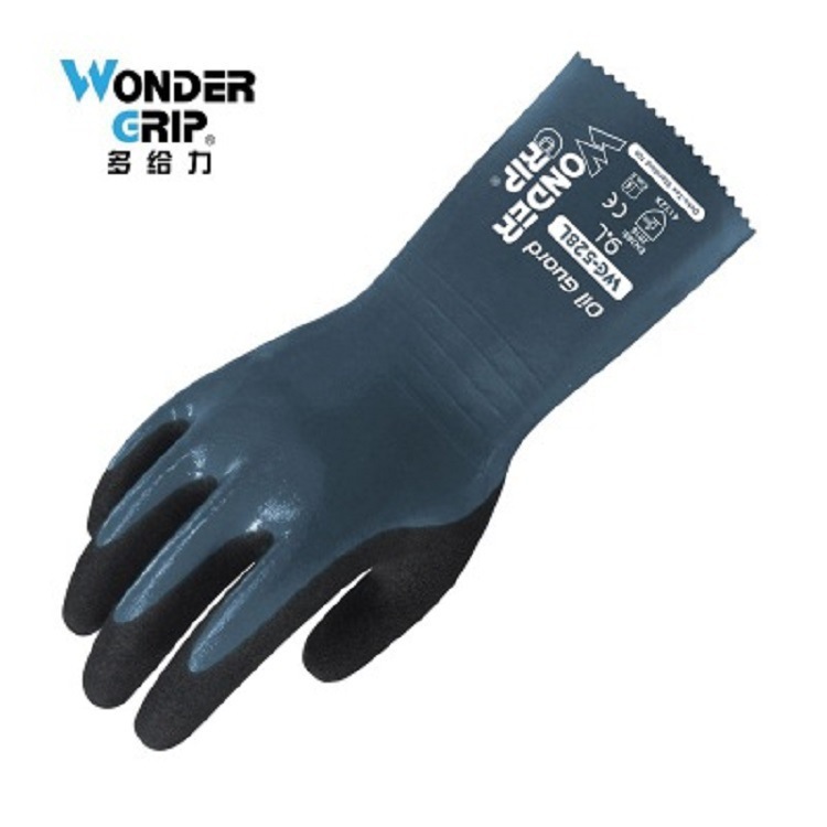 多给力WG-528L丁腈橡胶长筒全浸防水防油作业手套机械汽车维修