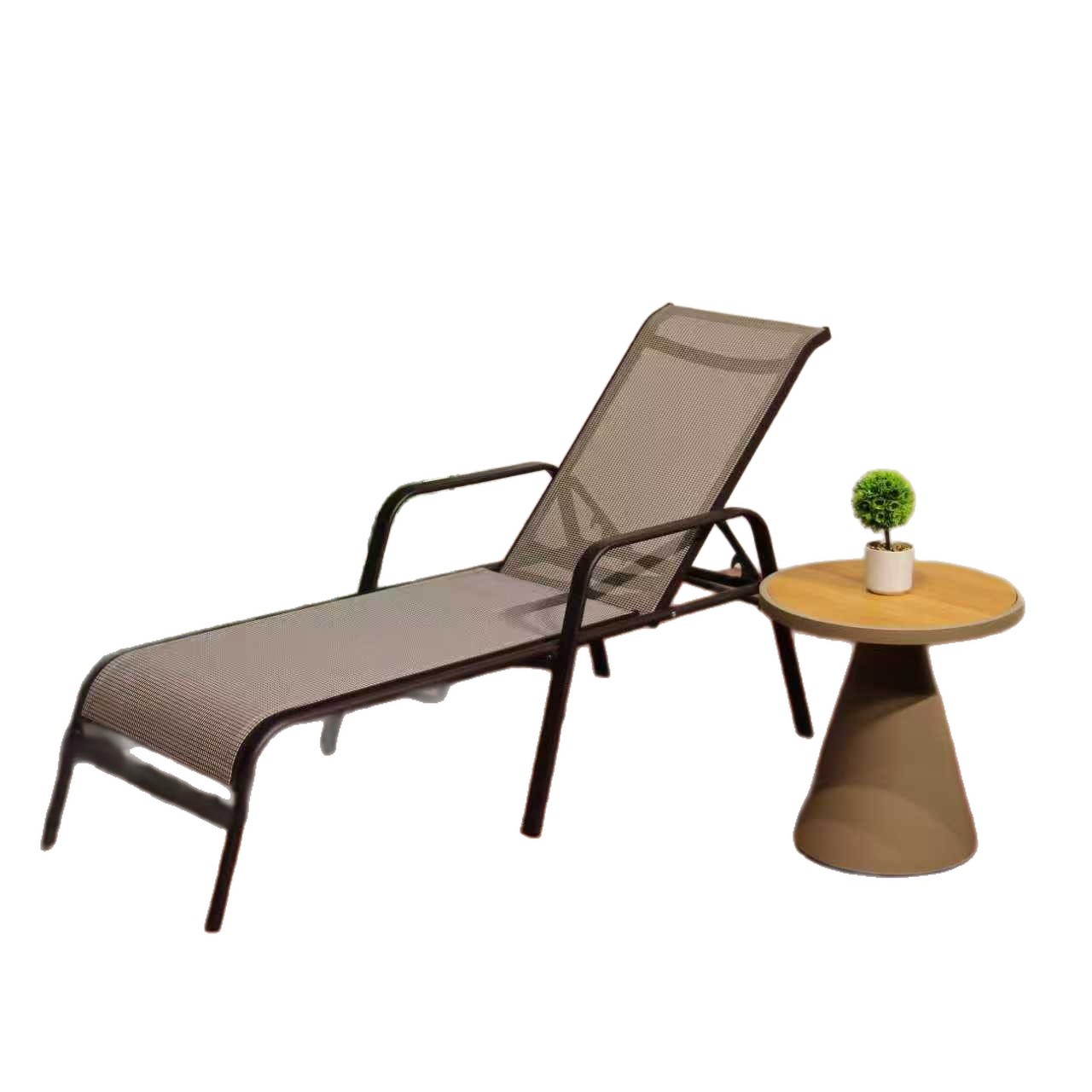 Cama de playa silla de playa de ocio piscina balcón patio piscina de ocio al aire libre silla de siesta plegable portátil