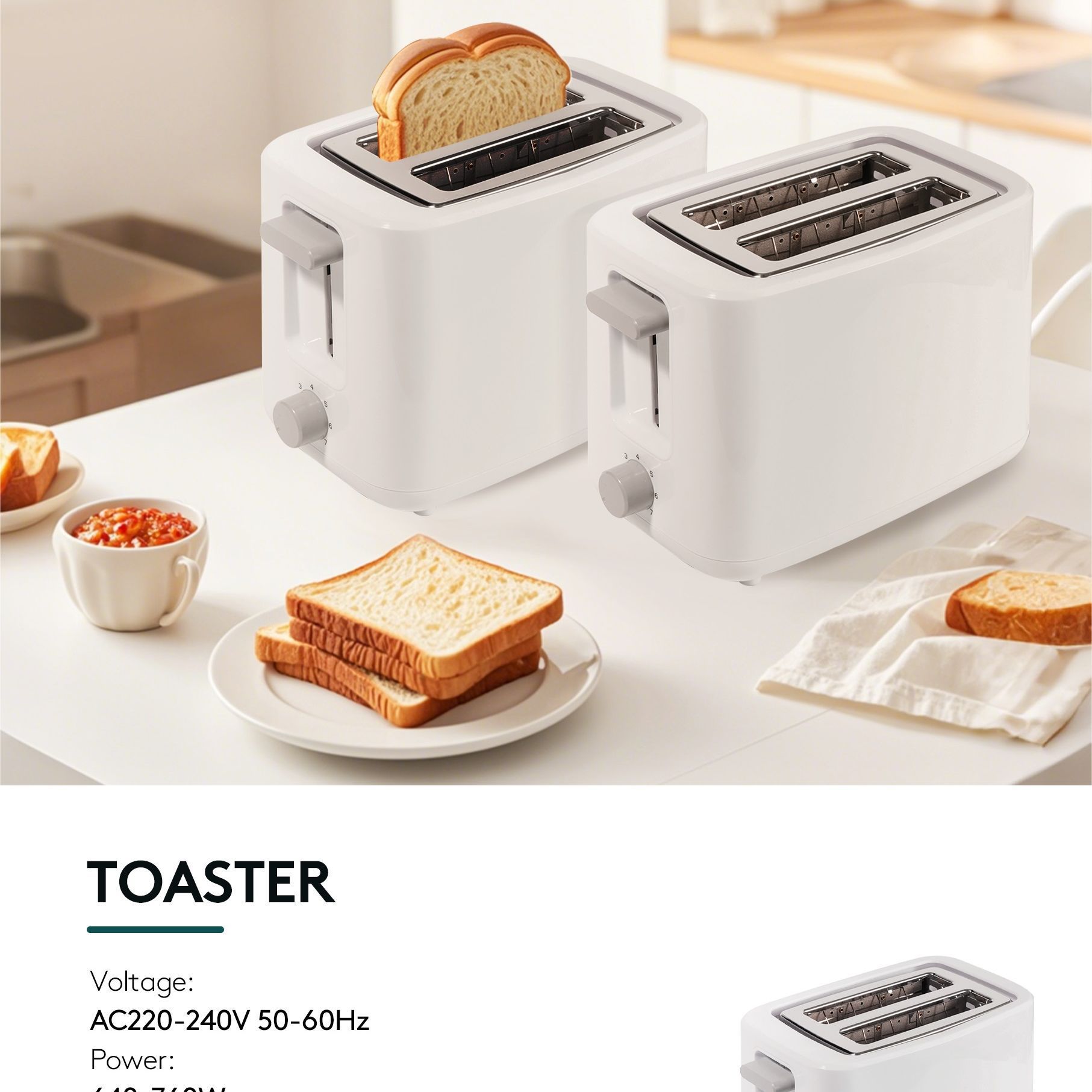 Factory Direct Large-Capacity Automatic Power-Off Breakfast Toaster with 7 Levels of Firepower Household Multi-Function Toaster