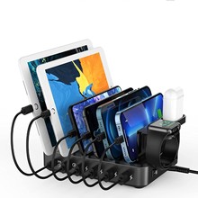 USB充电器PD充电器智能支架充电座4口6口8口PD45瓦PD60W