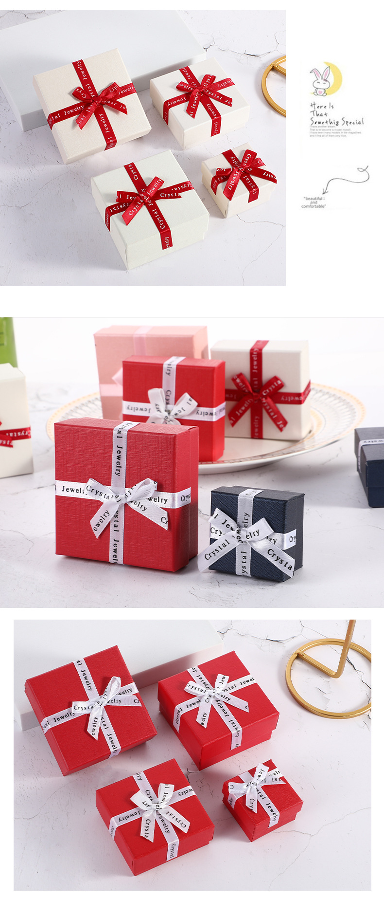 45g Weight Jewelry Boxes Classification 1 Piece Quantity Daily Occasion Bow Knot Pattern Simple Style Style Simple Style Bow Knot Paper Jewelry Boxes