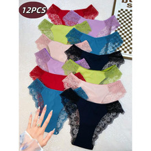 L 56028 Lace Low Waist Sheer Briefs ��˿����͸�����ǿ�
