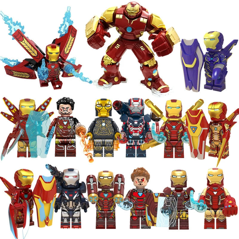 Lego, Мстители, конструктор, деревянный человек, минифигурки, игрушка, Marvel, паук, Железный человек