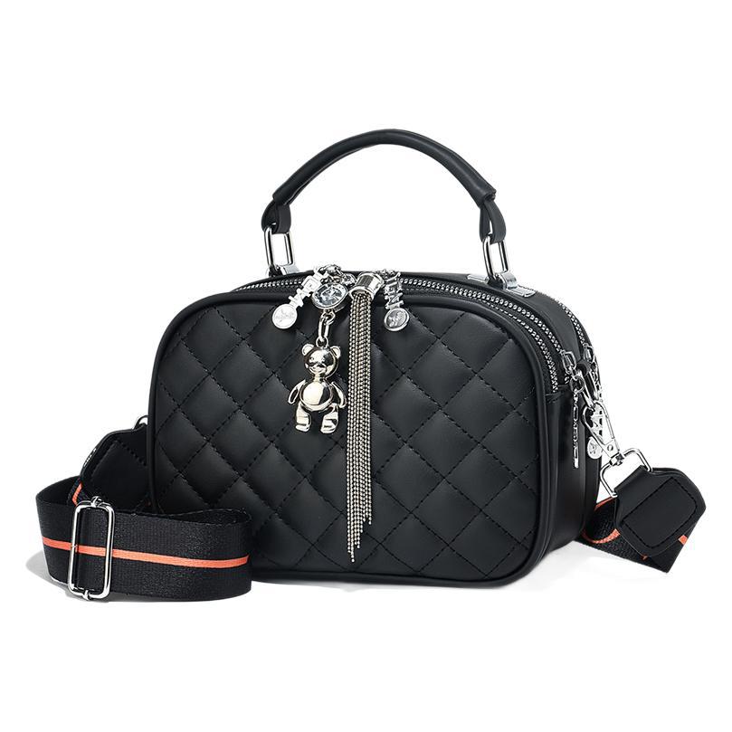 Taizhou bolsos de mujer bolsos de moda diamante bolsos de mano colgantes osos bordas tres capas bolsos de hombro