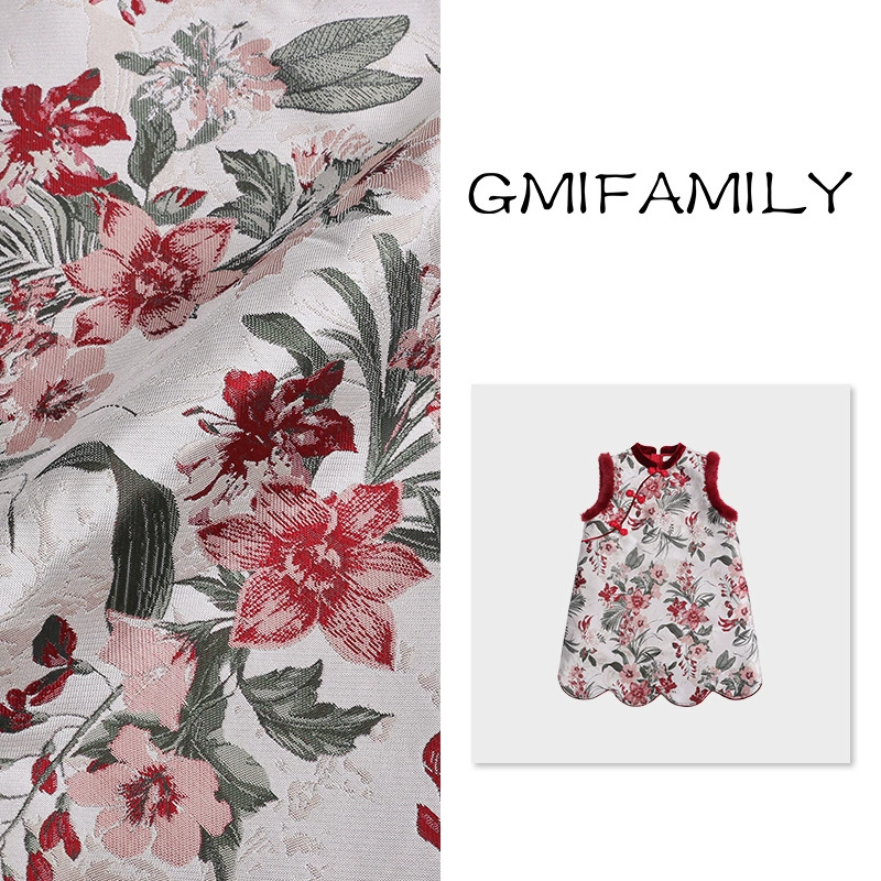 Новогодняя одежда для девочек Cheongsam Зимняя одежда Детское платье 2024 новая маленькая девочка национальный ветер спина юбка новогодняя одежда