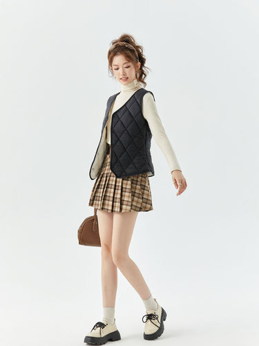 Shanxuan Women's Autumn and Winter Short Velvet Vest Liner Warm Home Comfort Simple Women's Vest 8021