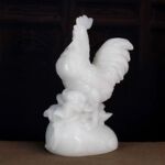 汉白玉天然白玉公鸡摆件工艺品家居桌面装饰祝寿贺礼品厂家直销
