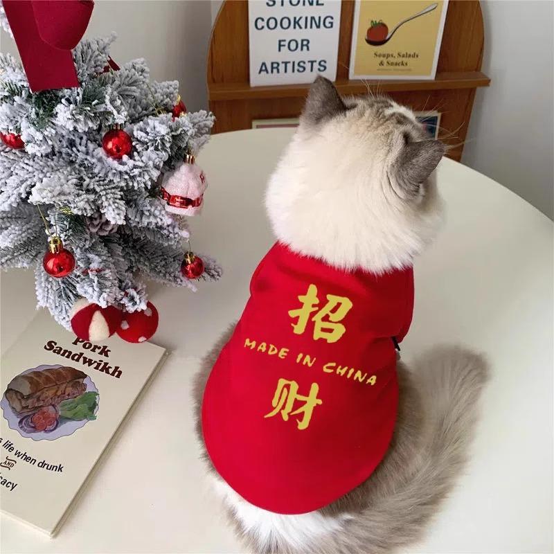 Ropa de felino de peluche otoño y invierno mascotas de Navidad de dos patas suéter gato azul gato muñecas de tela corta gato anti-pillo gatito gatito