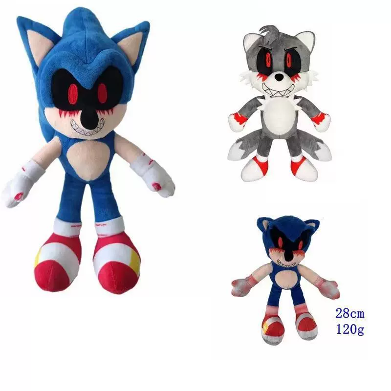欧美热销索尼克玩偶地狱索尼克Sonic毛绒公仔玩具儿童节礼物玩偶