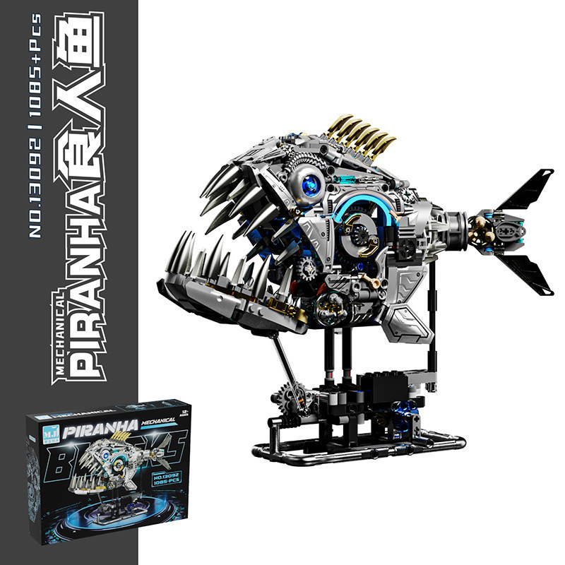 Compatible con los modelos de ballenas, dinosaurios y pulpos mecánicos de LEGO, bloques de construcción infantiles con luces, nuevos juguetes transfronterizos.