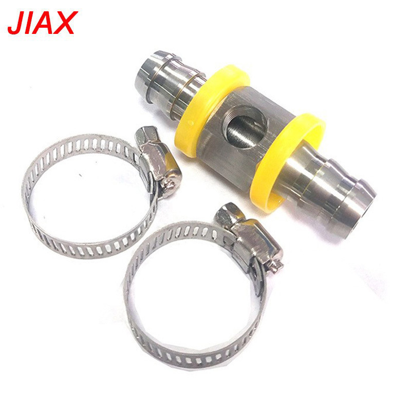 Los accesorios de conexión del adaptador de presión de combustible de acero inoxidable para automóviles son adecuados para 1/2 tubo de combustible, conector de púa en forma de T, T