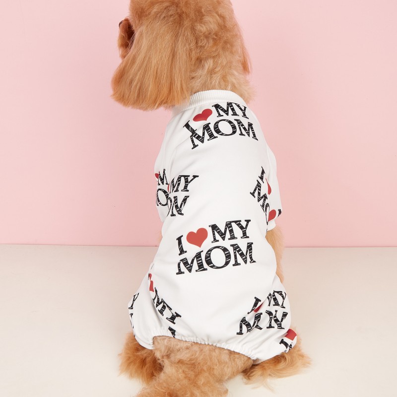 猫と子犬用ペット服夏用薄いジャンプスーツプリントスクエアスウェットシャツペットトップAmazonホットセール