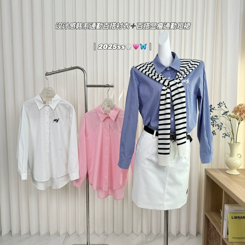 YS8 весенняя новая рубашка женская дизайнерская рабочая одежда в корейском стиле универсальная рубашка