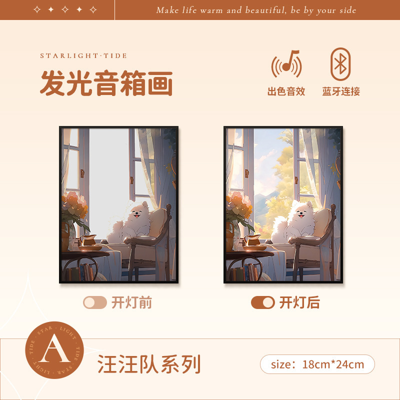 梵芸照明音響画総集家庭装飾品プレゼントデスクトップ装飾品bluetoothリチウム電池音響画|undefined