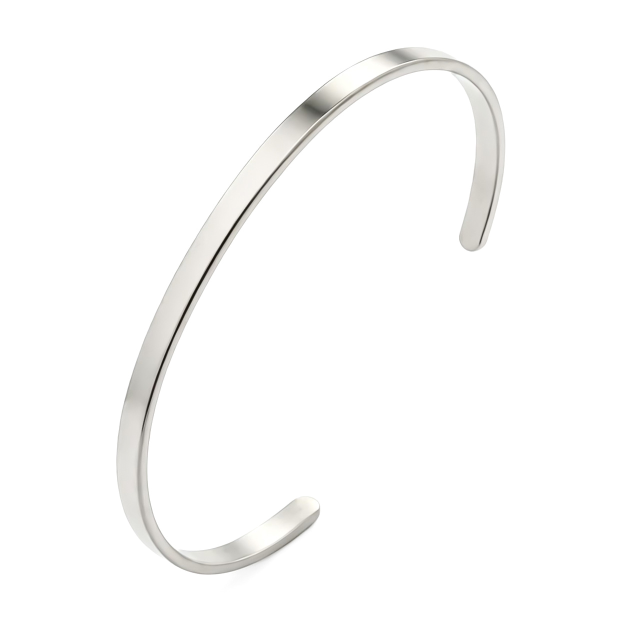 Pulseras de pareja populares europeas y americanas, joyería de metal con superficie lisa, magnética, ajustable y de extremo abierto para hombres y mujeres.