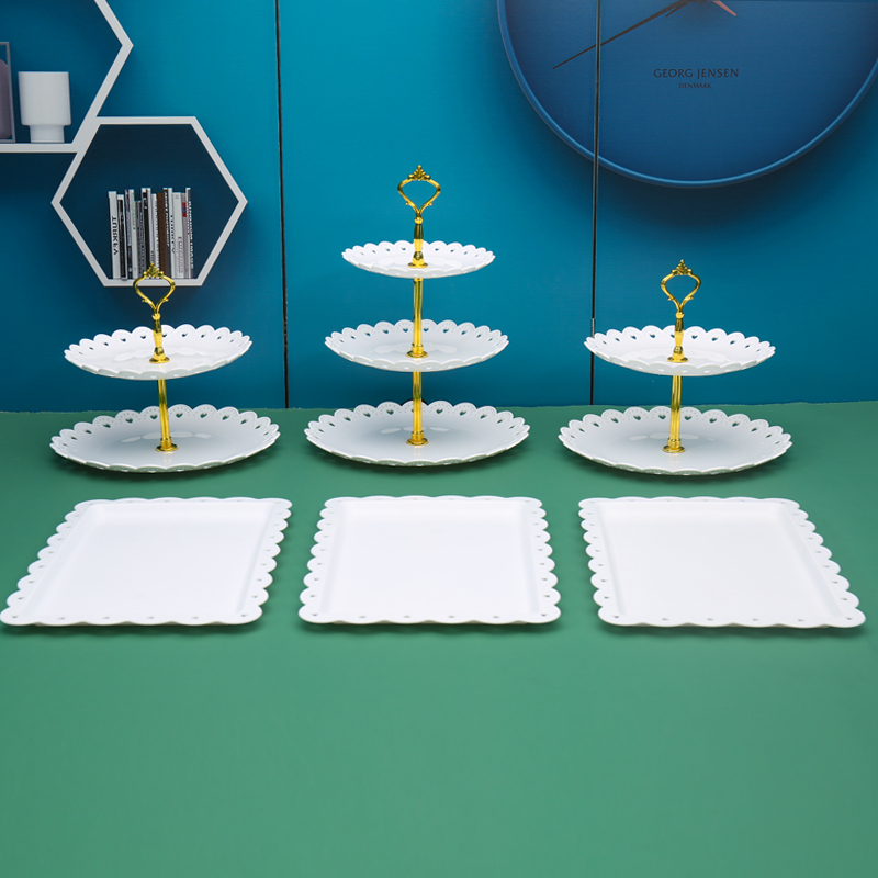 Fiesta de cumpleaños de postres estante de exhibición mesa de comida fría mesa de té bandeja de pasteles de bocadillos estante de postres de boda decoración