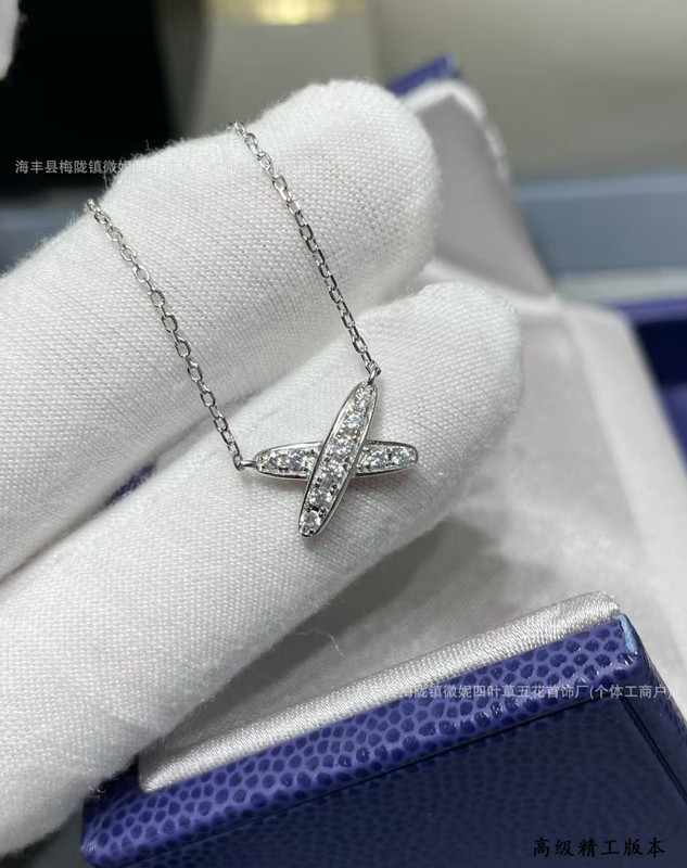 Shangmei クロスホワイトマザーオブパールネックレス女性用 925 シルバーメッキ 18K ローズゴールド鎖骨チェーン天然マザーオブパールハイバージョンメーカー|undefined