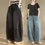 宽松大码新款高腰阔腿裤